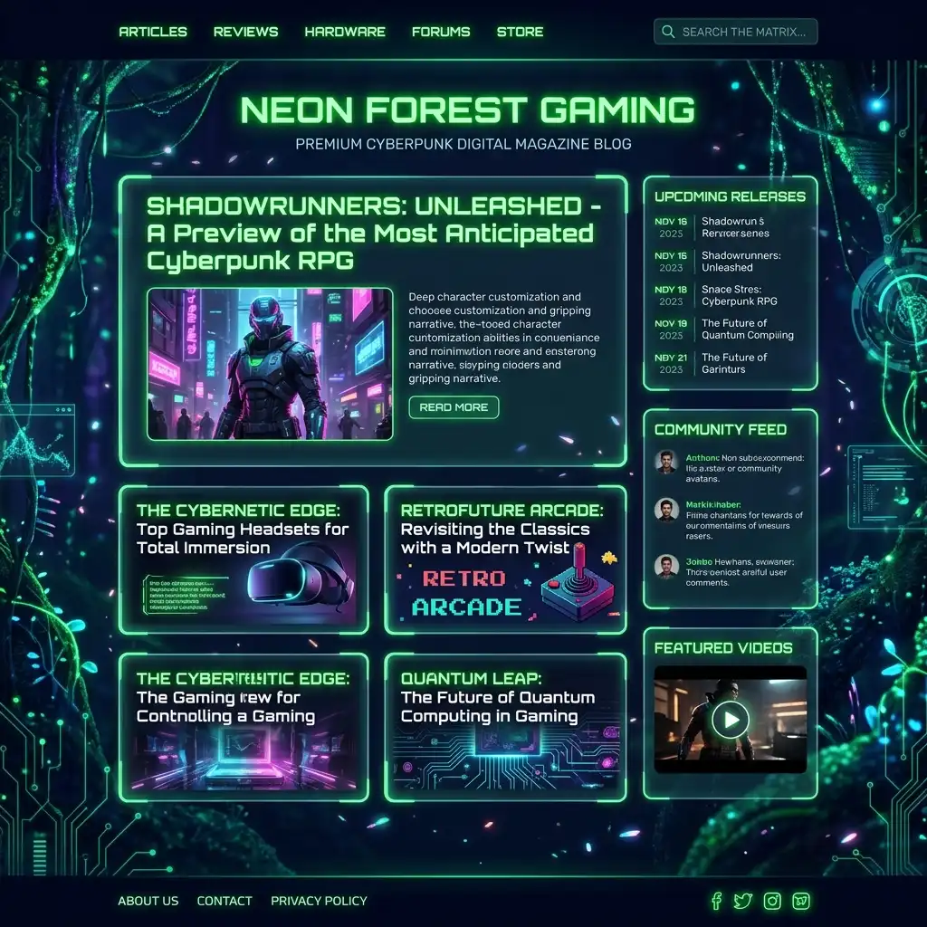 Cyberpunk gaming digital magazine
